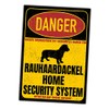 Rauhaardackel Sign Danger Security System Door Sign Dog Sign Dog
