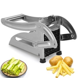 Chip Cutter with 2 Cutting Inserts, Potato Cutter, Vegetable Cutter, Improved Thickened Stainless Steel, Easy to Cut, Practical and Durable