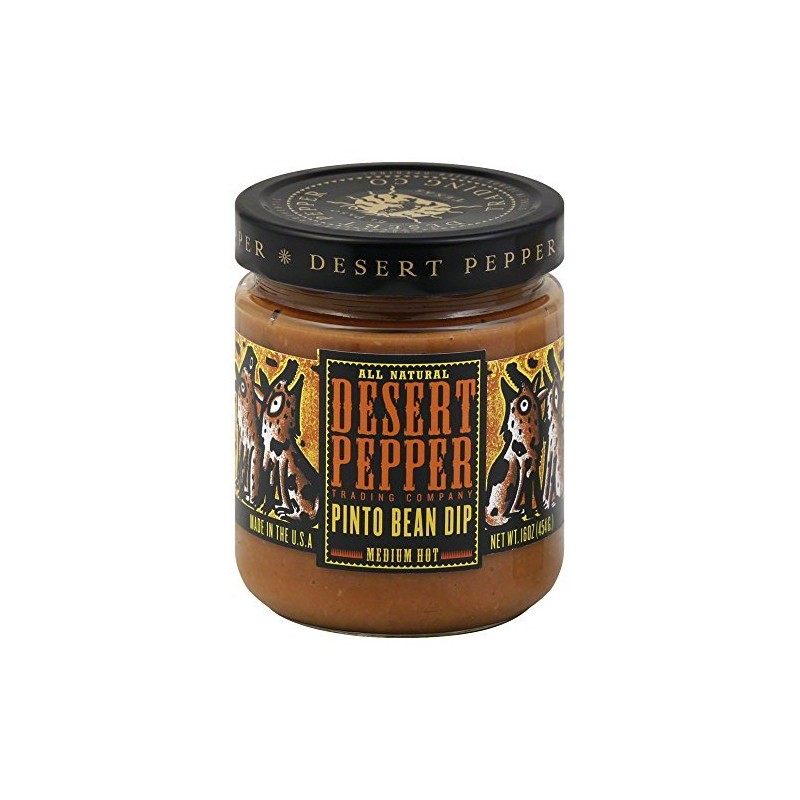 Desert Pepper Trading Co, Pinto Bean Dip, 16-Ounce (Pack of