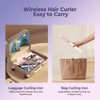 Cordless Curling Iron 9000 mAhUSB Rechargeable, 4 Temps Setting Cordless