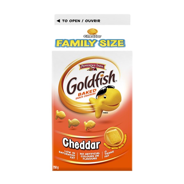 Pepperidge Farm Goldfish Family Size Cheddar Crackers, 750 Grams
