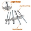 ISPINNER 50pcs 3/16" x 5/8" Large Flange Aluminum Blind Rivets,