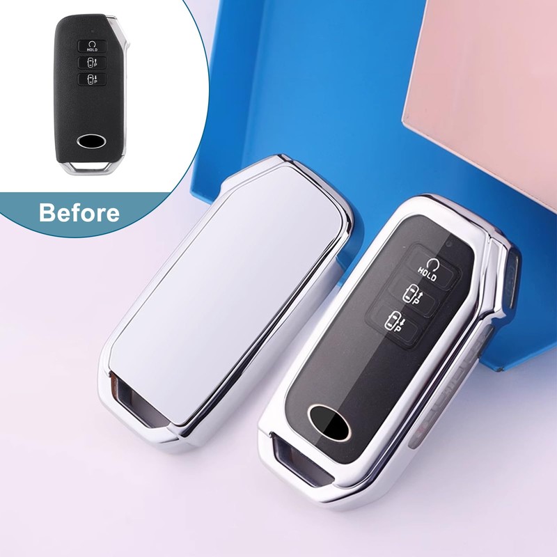 BIXUAN EV6 Car Key Case Cover Compatible with Kia EV6