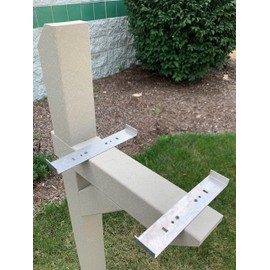 Rust-Free Mailbox Mounting Bracket, Aluminum, Extra Large (T3) (Fits 23.5” L x 11” W mailboxes) Silver