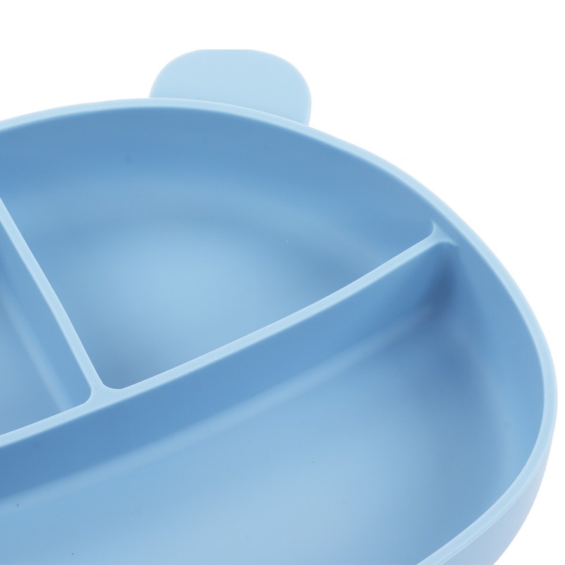 5pcs Baby Feeding Kit Food Grade Silicone Bear Design Plate