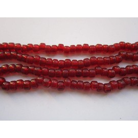 Pony Beads Red Translucent Glass Crow Pony Beads Jewelry Craft Bead 100 pcs 9 x 6MM