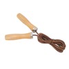 Jump Rope Cowhide Wooden Handle Portable Highly Effective Skipping Rope