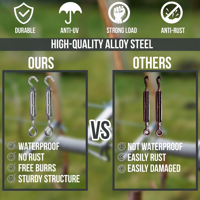 Hardware Solutions - Turnbuckle Wire Tensioner - Hook & Eye