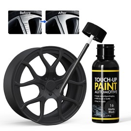XTryfun Matte Black Rim Touch Up Paint, Automotive Touch Up Paint Bottles with Brush, Car Wheel Scratch Repair Touch Up Paint, Quick and Easy Fix Rim Scratches, Chips, Curb Rashes and Surface Damage