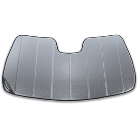 Covercraft UVS100 Premier Series Custom Sunscreen | Fits 2022-2025 GMC Sierra 1500 & 2024-2025 Sierra 2500/3500 with Heads Up Display | Galaxy Silver