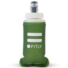 FITLY Flask 150 ml Forest Green - Ideal for Running, Hiking, Cycling - Running Water Bottle for Outdoor Sports - Sports Bottle Water Bottle Hiking - Water Bottle for Hydration Backpack