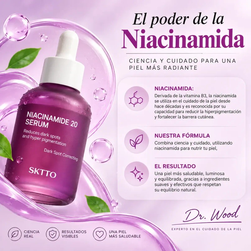 Serum Antimanchas Niacinamida 20% Todo Tipo De Piel 40ml