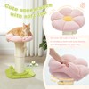 PEQULTI Flower Cat Scratching Post, Small Cat Tree, Scratcher for