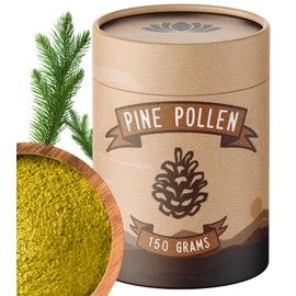 SEMVETA SPIRIT AND BODY Semveta Pine Pollen Powder (150g) - Wild Harvested Pine Pollen - 100% Natural Vitality Tonic and Pine Pollen Tea - Cell Wall Broken Pine Pollen - for Energy & Vitality