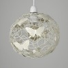 Modern Cream Wire Frame Globe Ceiling Pendant Light Shade with