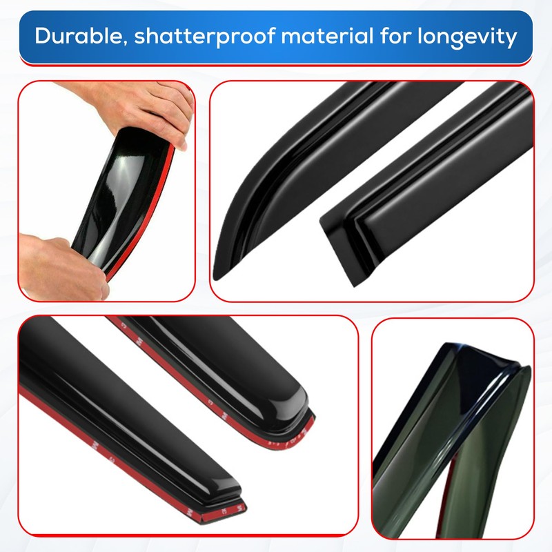 KPY Window Visor Compatible with Honda CR-V 2012-2016 (CRV), 4PC