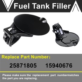 25871805 Fuel Tank Filler Pipe Assembly with Door Bumper,Fuel Tank Door Fit for Chevy Silverado 1500 2500 HD 3500HD For GMC Sierra 1500 2500 HD Sierra 3500 HD 2007-2014, Gas Tank Cap Door Hinge