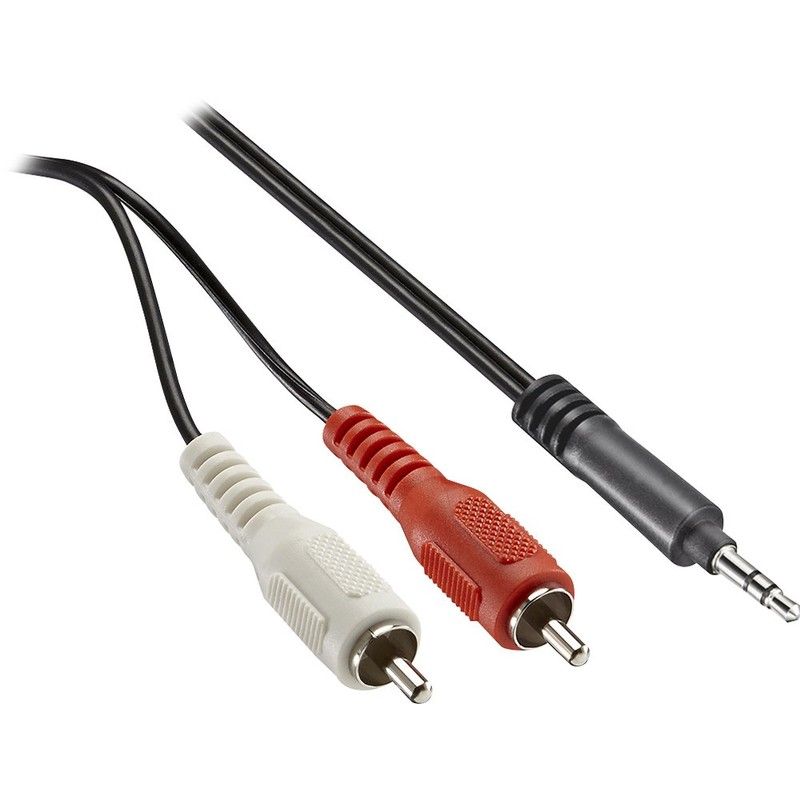 Insignia - 6' 3.5mm Mini-to-RCA Stereo Audio Cable - Black
