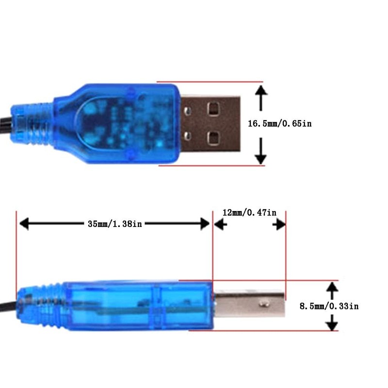 MGBISYI 2 Pack 3.7V Charger Battery Cable for USB Electric