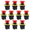 Baomain 22mm Push Button Switch 2NC N/C Red Mushroom Emergency