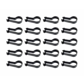 FENCINGKART Black Powder Coated Tension Band for Chain Link Fence, 1-5/8" inch, with Nuts & Bolts, 20 Pieces (Black, 1-5/8")