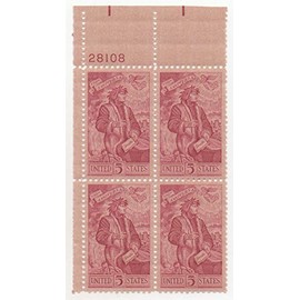 USA Postage Stamp Plate Block Of 4 With Plate Block Number 1965 Dante Alighieri Issue Scott #1268
