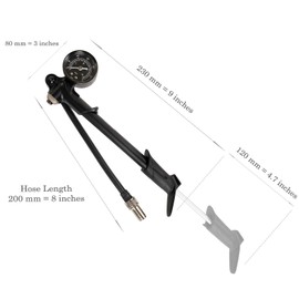DNM High Pressure 300 PSI(20 BAR) Max Front Fork & Rear Shock Suspension Portable Mini Pump with Air Bleed Button