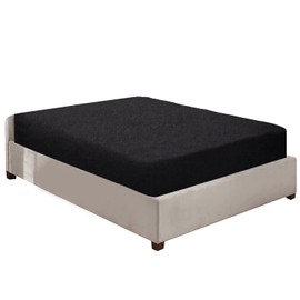 NIYS Luxury Bedding 100% Brushed Cotton Flannelette 40CM/16 Extra Deep Fitted Sheets in 12 Colours (Single, Black)