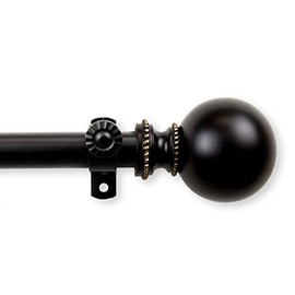 A&F Rod Decor - Cleo Curtain Rod 66-120 inch - Black