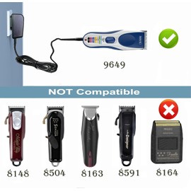 Cargador de repuesto para cortapelos Wahl 9649, compatible con Wahl 9649 9649P, cable de alimentación inalámbrico Color Pro