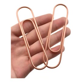 Paperclips Extra Grandes 10 Cm Revestimiento Oro Rosa