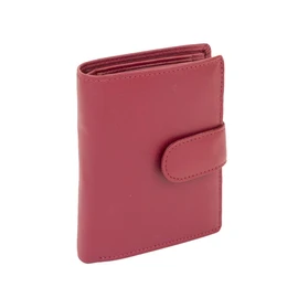 LEAS Ladies Wallet with Outside Lock and Big Coin Compartment and Secret Bill Pocket, Genuine Leather, red - Special Edition