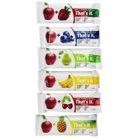That's it Super Sampler, Pack of 12, (2 Apple+Blueberry, 2 Apple+Strawberry, 2 Apple+Pineapple, 2 Apple+Pear, 2 Apple+Cherry, 2 Apple Banana)