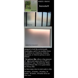Intersolar® White Frost Privacy window film Made in usa   20 inch x 20 ft
