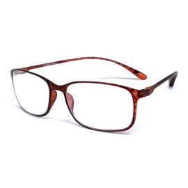 Calabria 720 Flexie Round Square Reading Glasses +4.00 Tortoise Men/Women Bendable Single Power Readers Flexible TR90 Frame