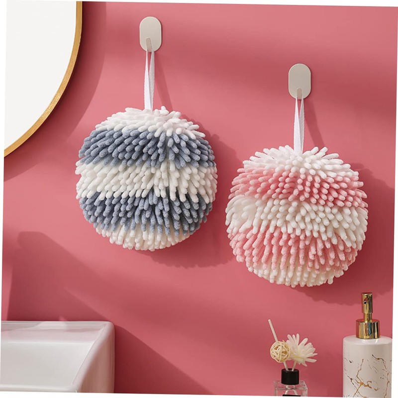 LABRIMP 2pcs Chenille Hand Towels Absorbent Fast Drying Towels with