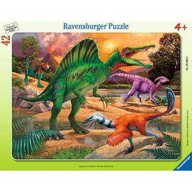 Ravensburger 5094 Children's Puzzle-05094 Spinosaurus Frame Puzzle for Children from 4 Years with 42 Pieces, Colour: Orange, M