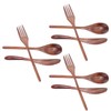 3Set Tableware Wooden Fork Spoon Knife Kit Kitchen Cutlery for