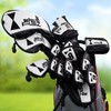 Golf Mid Half Mallet Putter Cover Magnetic Heel-Shaft Club Headcover