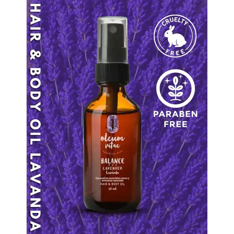 Aceite Para Cabello Con Aceite Esencial De Lavanda 60 Ml