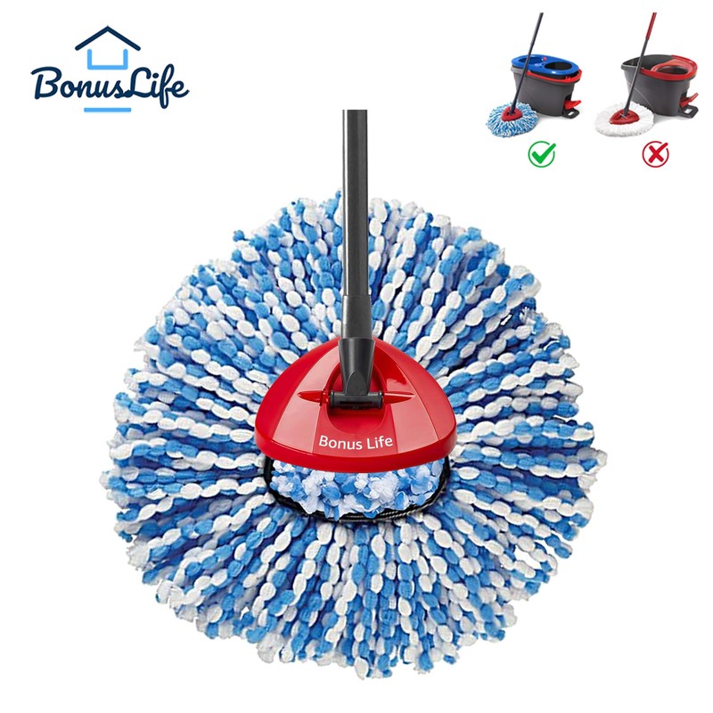 2-Tank Mop Heads Replacements for O-Ceda RinseClean Dual System, Microfiber