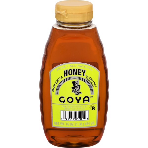 Goya Pure Orange Blossom Honey, All Natural, 16 Ounce
