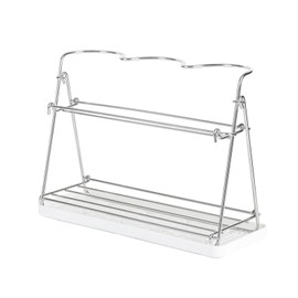 Slim Jug Bottle Stand, Bottle Drainer Rack, Approx. W 11.8 x D 1.6 x H 8.3 inches (30 x 4 x 21 cm); Water Bottle Stand, Cup Stand, Space Saving, Effective Use in Kitchen Gap, Slanted Jug Bottle Stand,