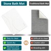WICOLO Stone Bath Mat, Diatomaceous Earth Shower Mat Non Slip