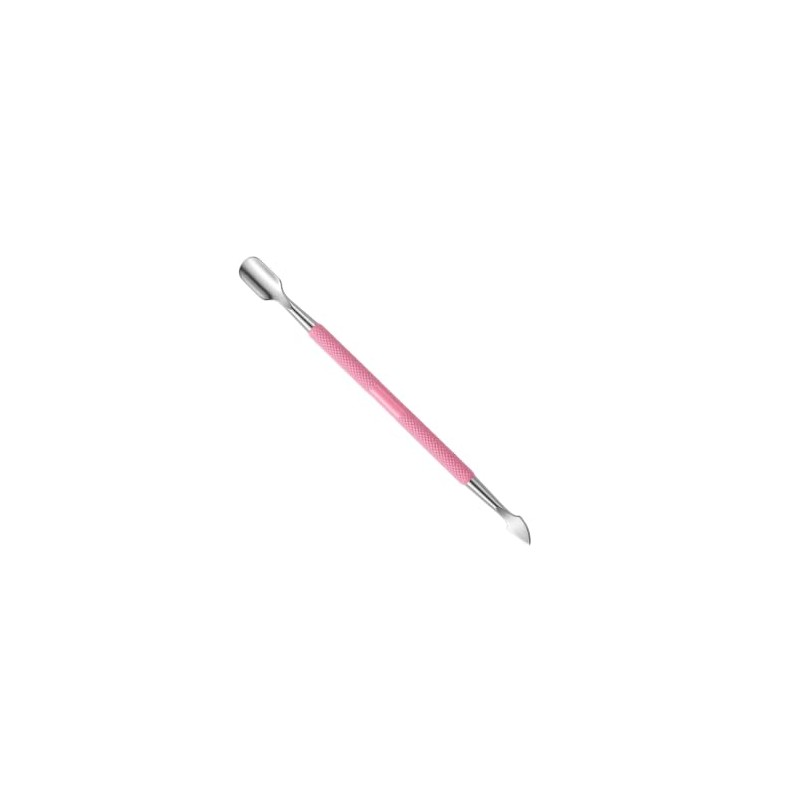 Professional Dual-Ended Cuticle Pusher & Scraper, Stainless Steel, Spear-Shaped Tip,