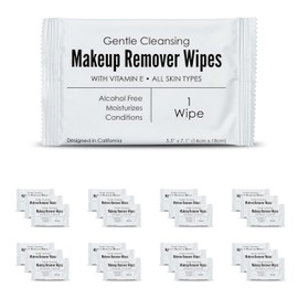 World Amenities - Bulk Makeup Remover Wipes - 25 Wipes per Bulk Pack - Resealable Packaging for Convenience