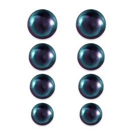 Silver Stud Earrings Set for Women Girls, Small Pearl Stud Earrings 4 Pairs Hypoallergenic Sterling Silver Black Pearl Studs Small Earrings Women Girls Jewelry Gift 6,8,10,12mm