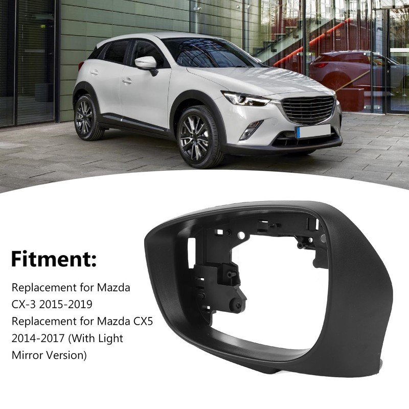Side Mirror Cover Frame Black Decorative Door Side Wing Rearview