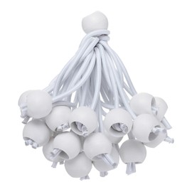 HARFINGTON 20Pcs Ball Bungee Cords 4" Heavy Duty Bungee Cord Balls Bungee Cords with Balls Tarp Bungee Balls Ties for Tent Camping Cargo Holding Wire and Hoses, White