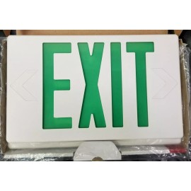 NaviLite/Juno Thermoplastic LED EXIT SIGN Green Letters Face-Single/Double Univ.